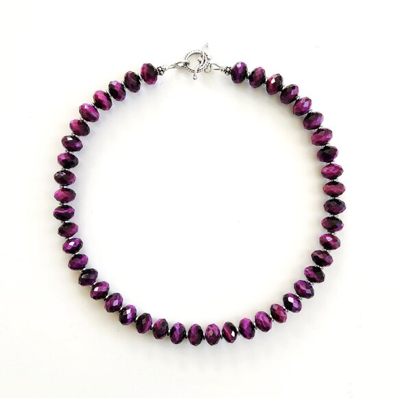 Purple Tigers Eye Necklace